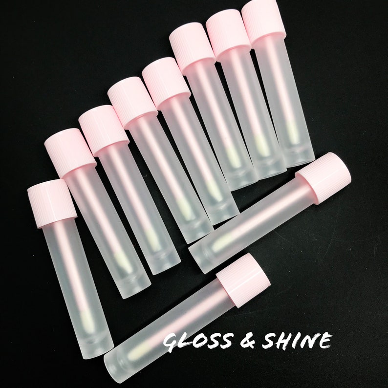 Frosted Pink Empty Lip Gloss Tubes Vial Style Wholesale Bulk Etsy