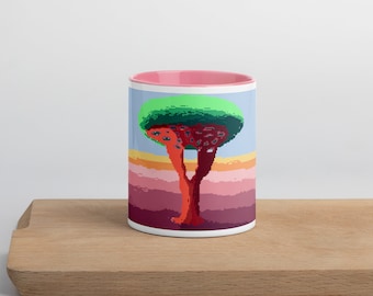 Alien Tree Pixel Art Mug