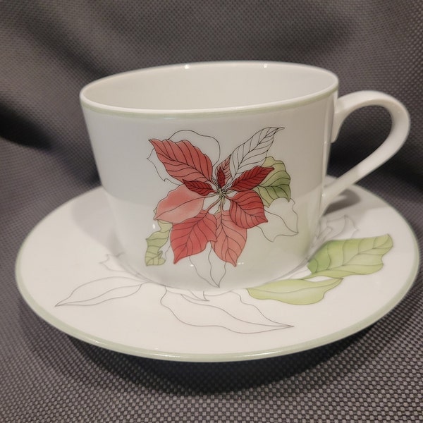 Block Spal Poinsettia Cup & Saucer