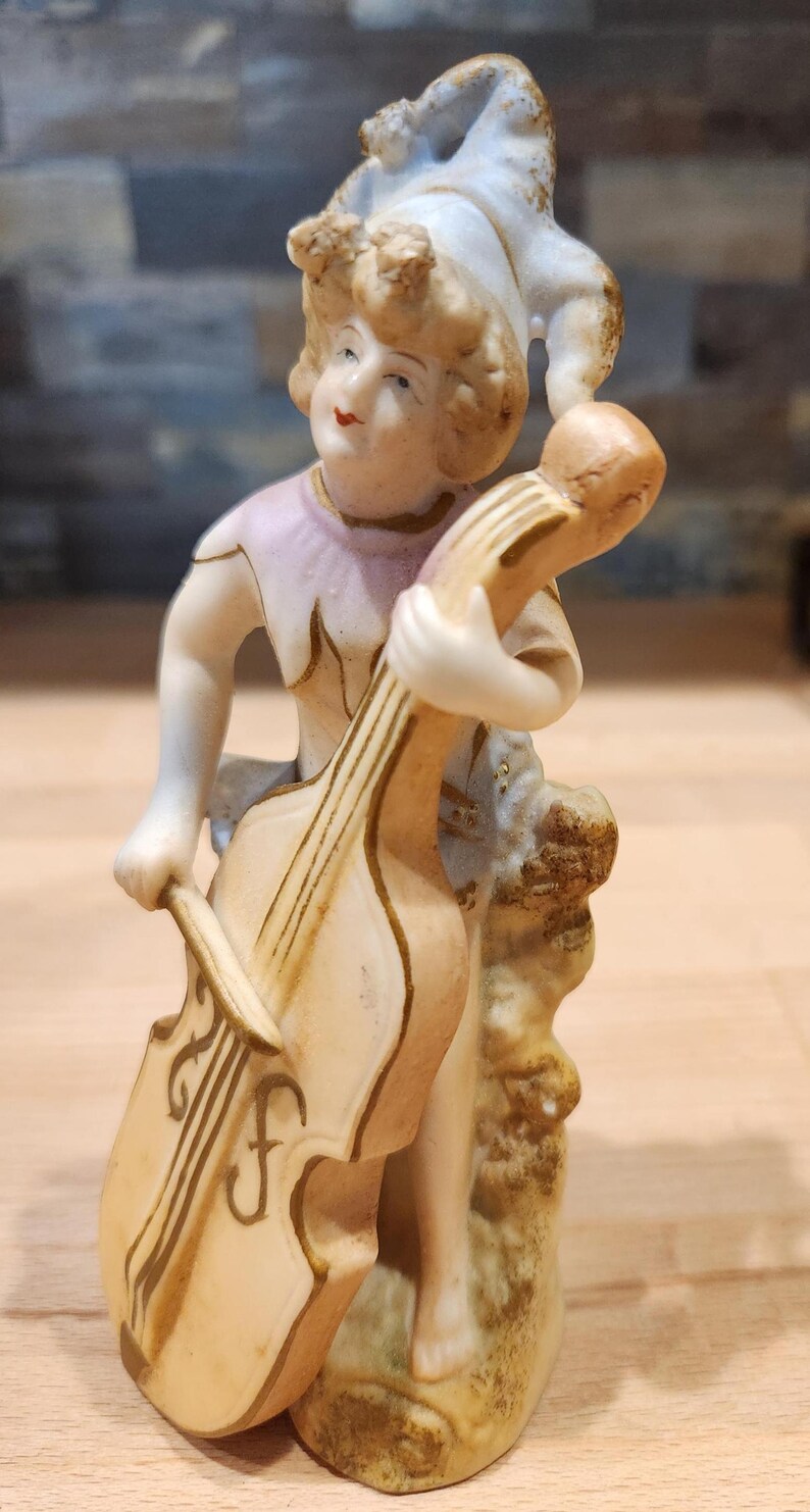 Rare Vintage Ardalt Lenwile Figurines of Jesters Playing Instruments ...