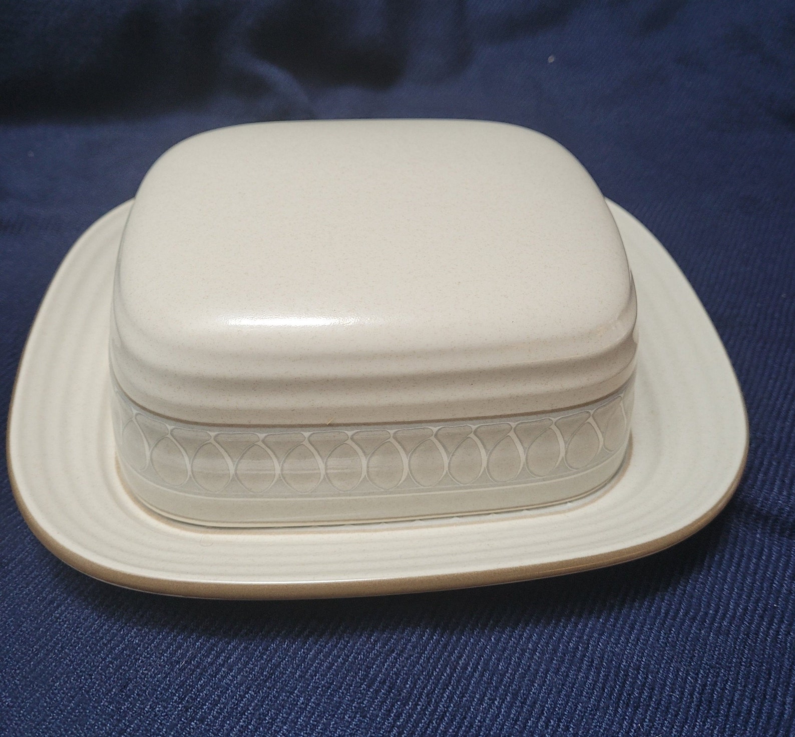 Mikasa Claridge Cerastone Rectangular Lidded Butter Dish Etsy
