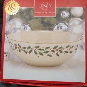 Lenox Holiday Dimension Large Serving Bowl in Original Box