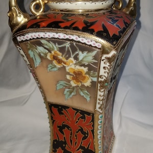 Nippon Moriage Tall Vase