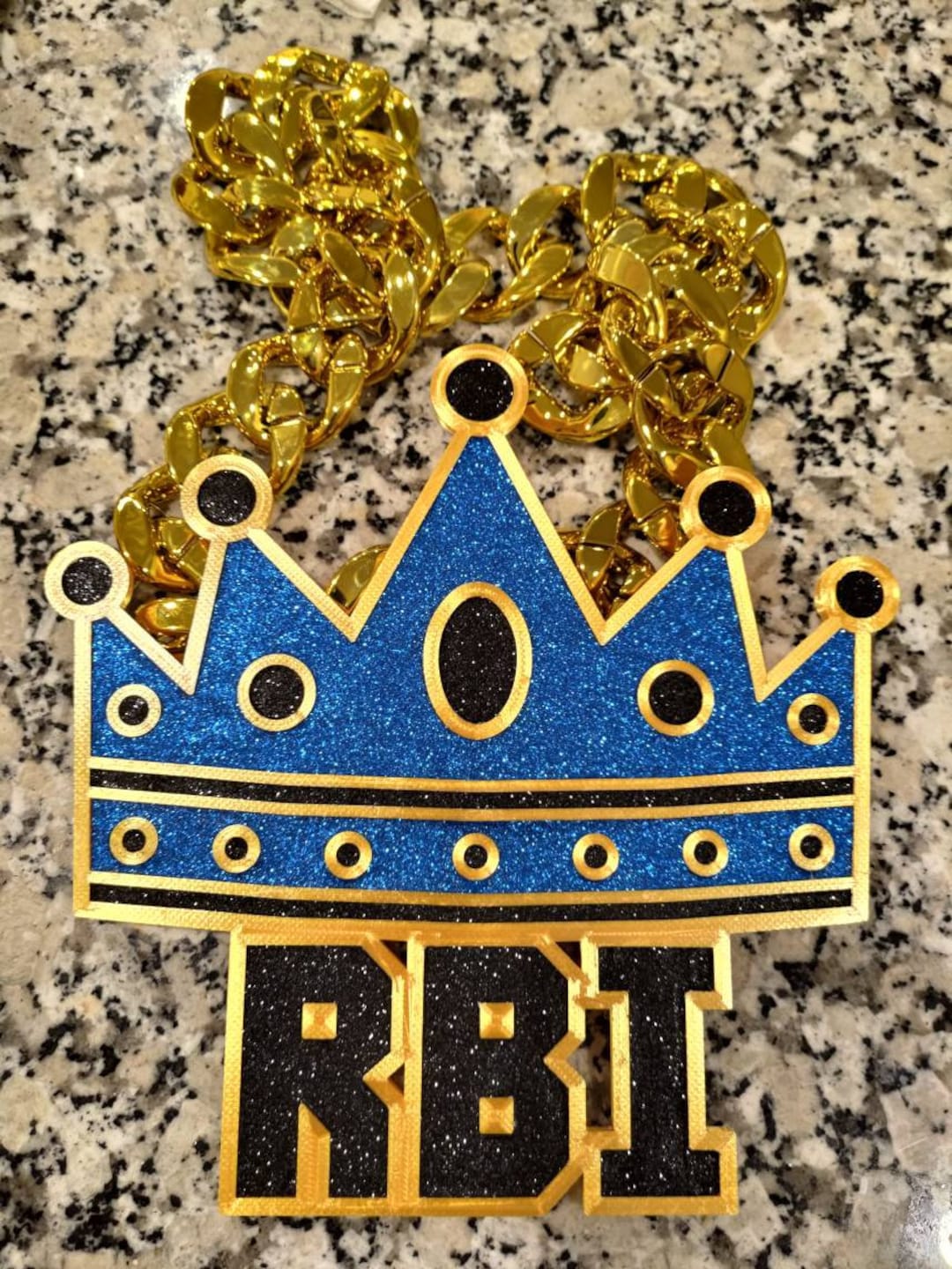 Rbi King Homerun King Custom Turnover Chain Logo Miami Cuban Link Swag ...