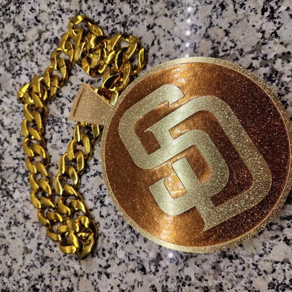 Padres swag spinner chain logo Miami Cuban link swag bling San diego turnover