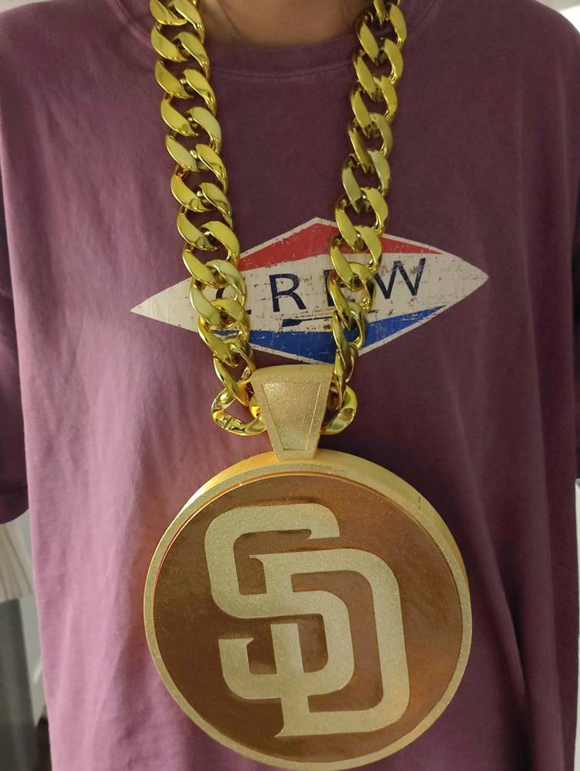 Padres Swag Spinner Chain Logo Miami Cuban Link Swag Bling San Etsy