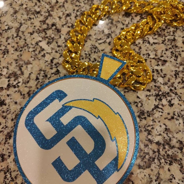 Chargers swag spinner chain logo Miami Cuban link swag bling San diego turnover padres