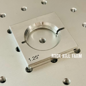 Fiber Laser 1.25&quot; Coin Fixture for Quick Indexing and Engraving
