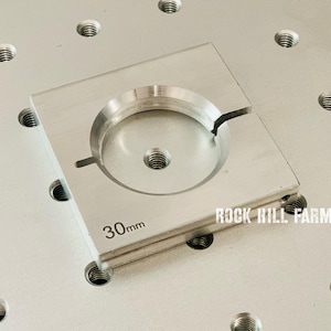 Fiber Laser 30mm Coin Fixture for Quick Indexing and Engraving