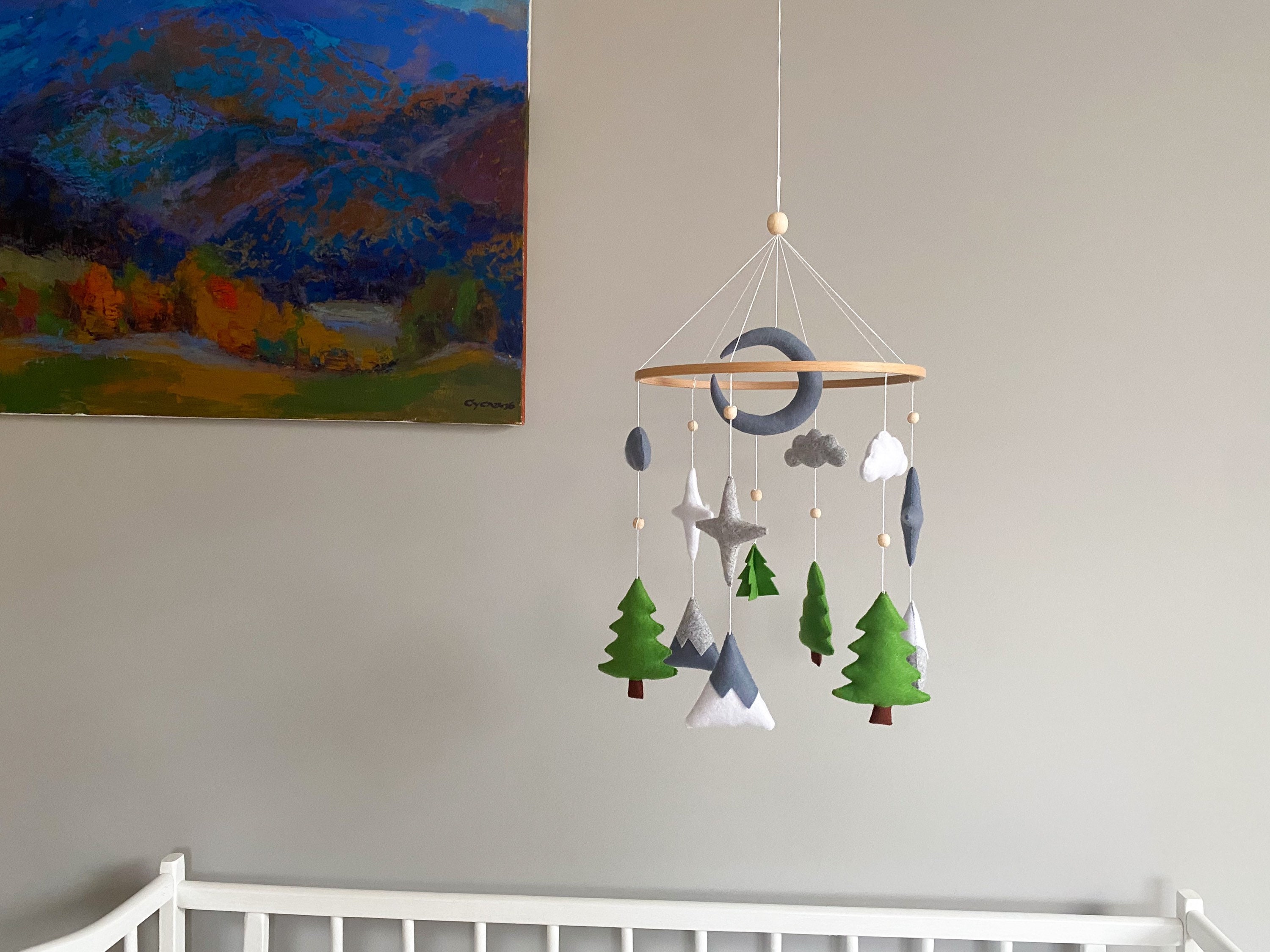Felt Baby Mobile Nature Mobile Forest Mobile Woodland Etsy Canada