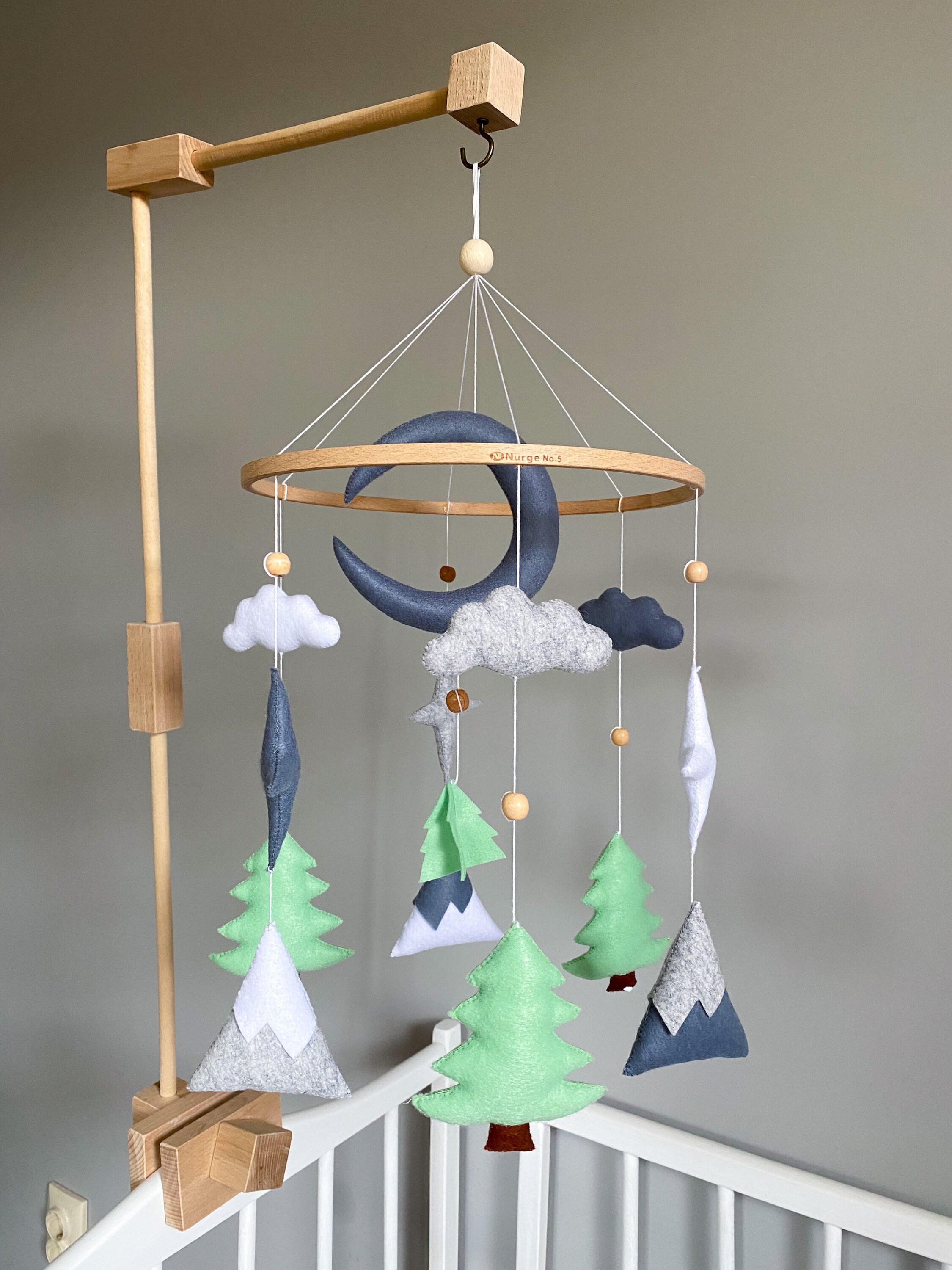Woodland Baby Mobile Nature Mobile for Crib Hanging Mobile Etsy