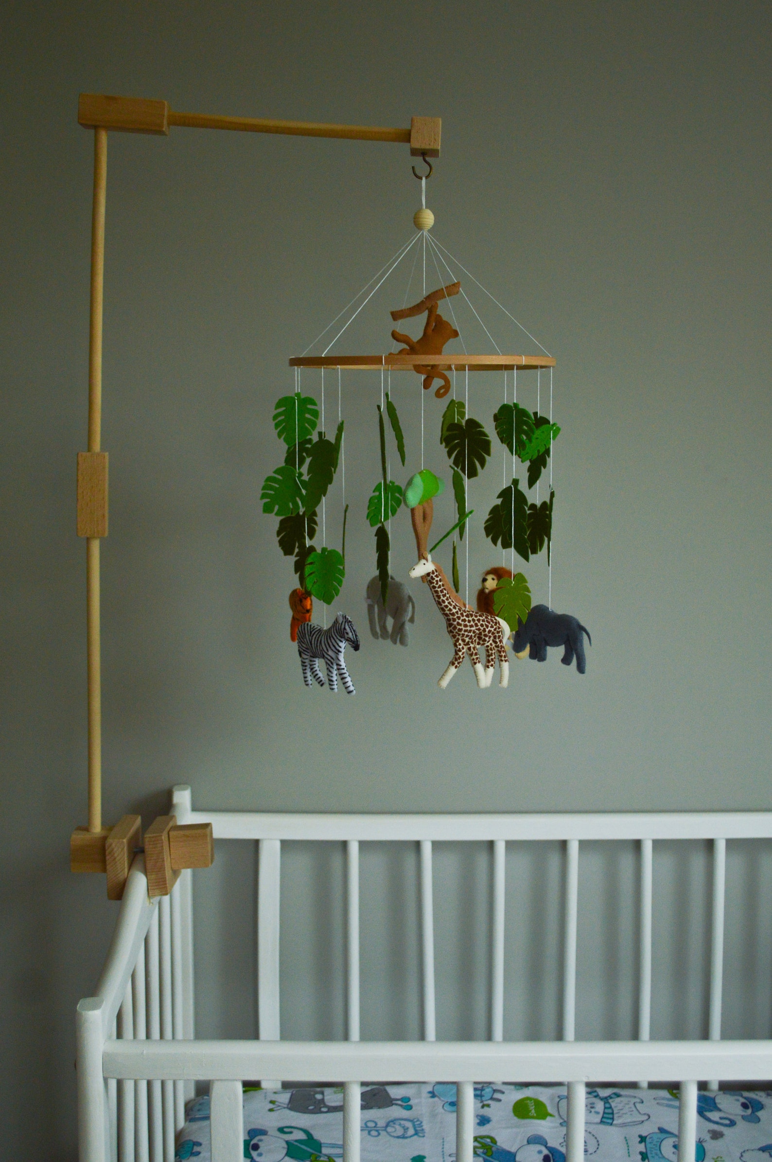 Safari Baby Mobile Jungle Mobile for Crib Wild Animals Etsy