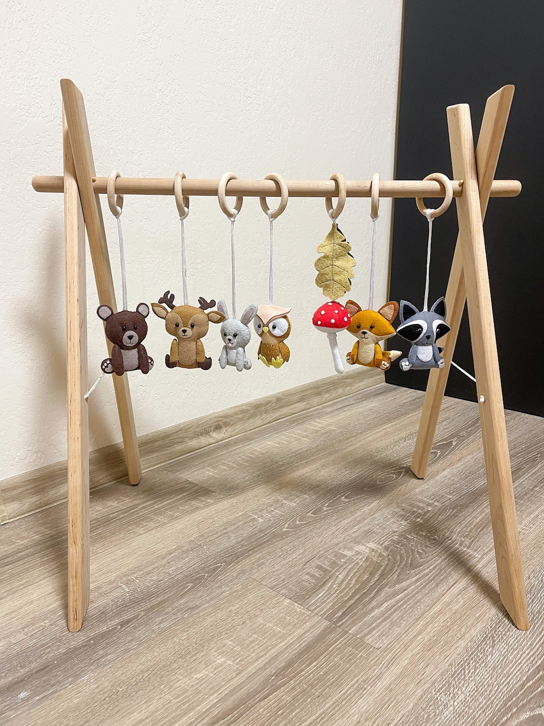 Woodland Baby Play Gym Toys, Baby Gym Hanging Toys, Woodland Baby Gym