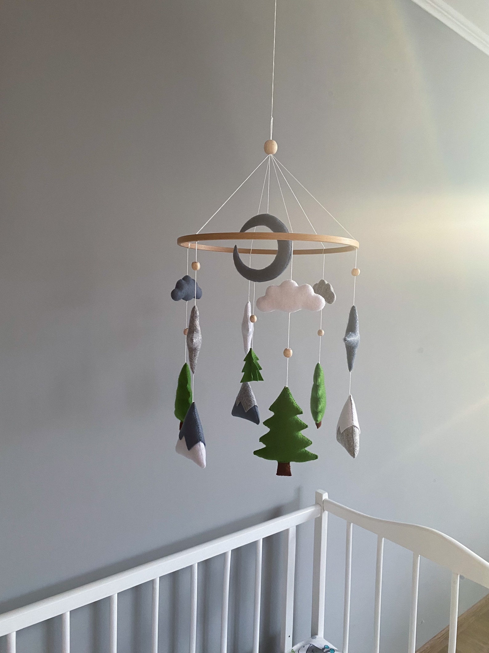 Felt Baby Mobile Nature Mobile Forest Mobile Woodland Etsy