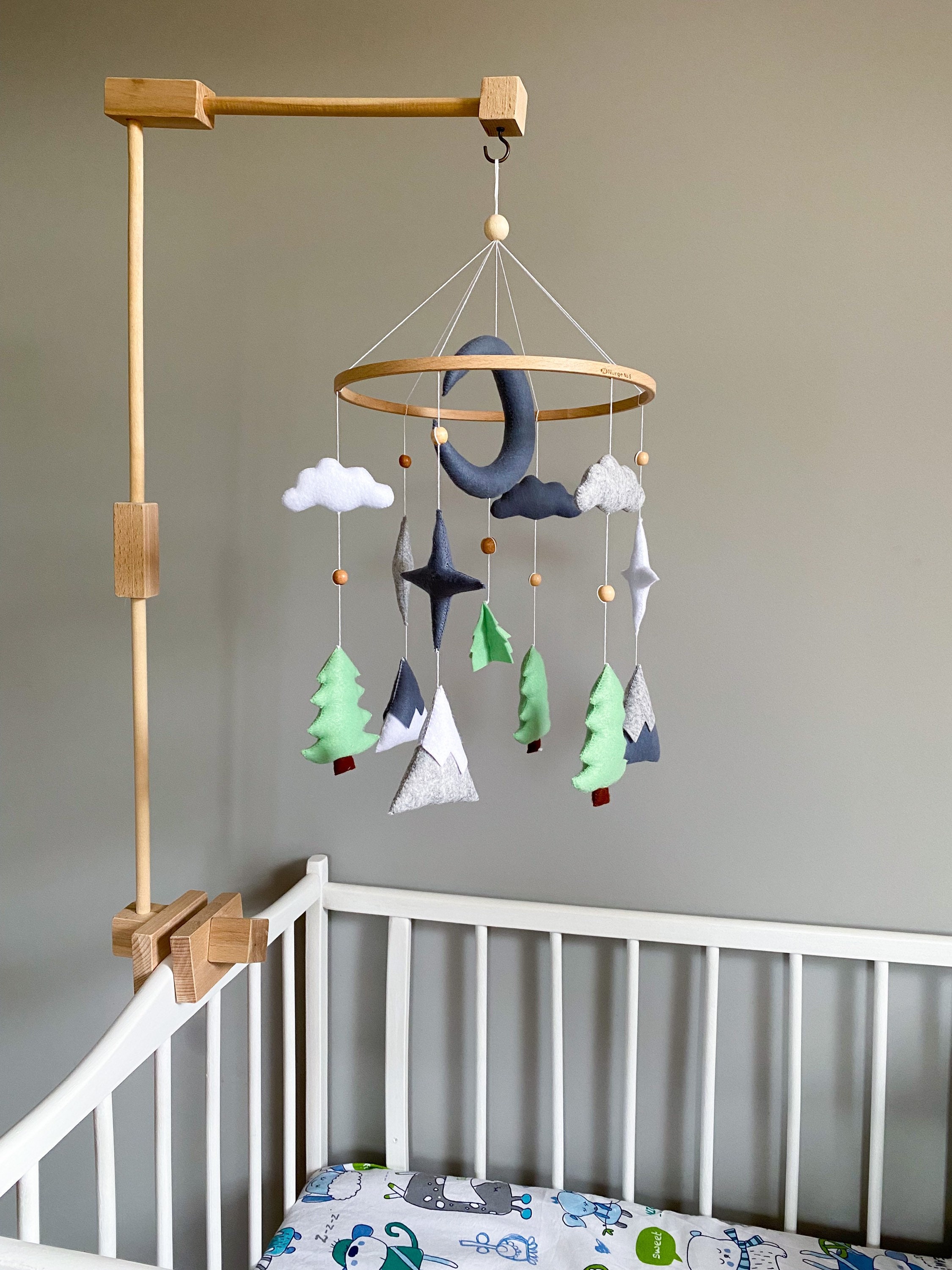 Woodland Baby Mobile Nature Mobile for Crib Hanging Mobile Etsy