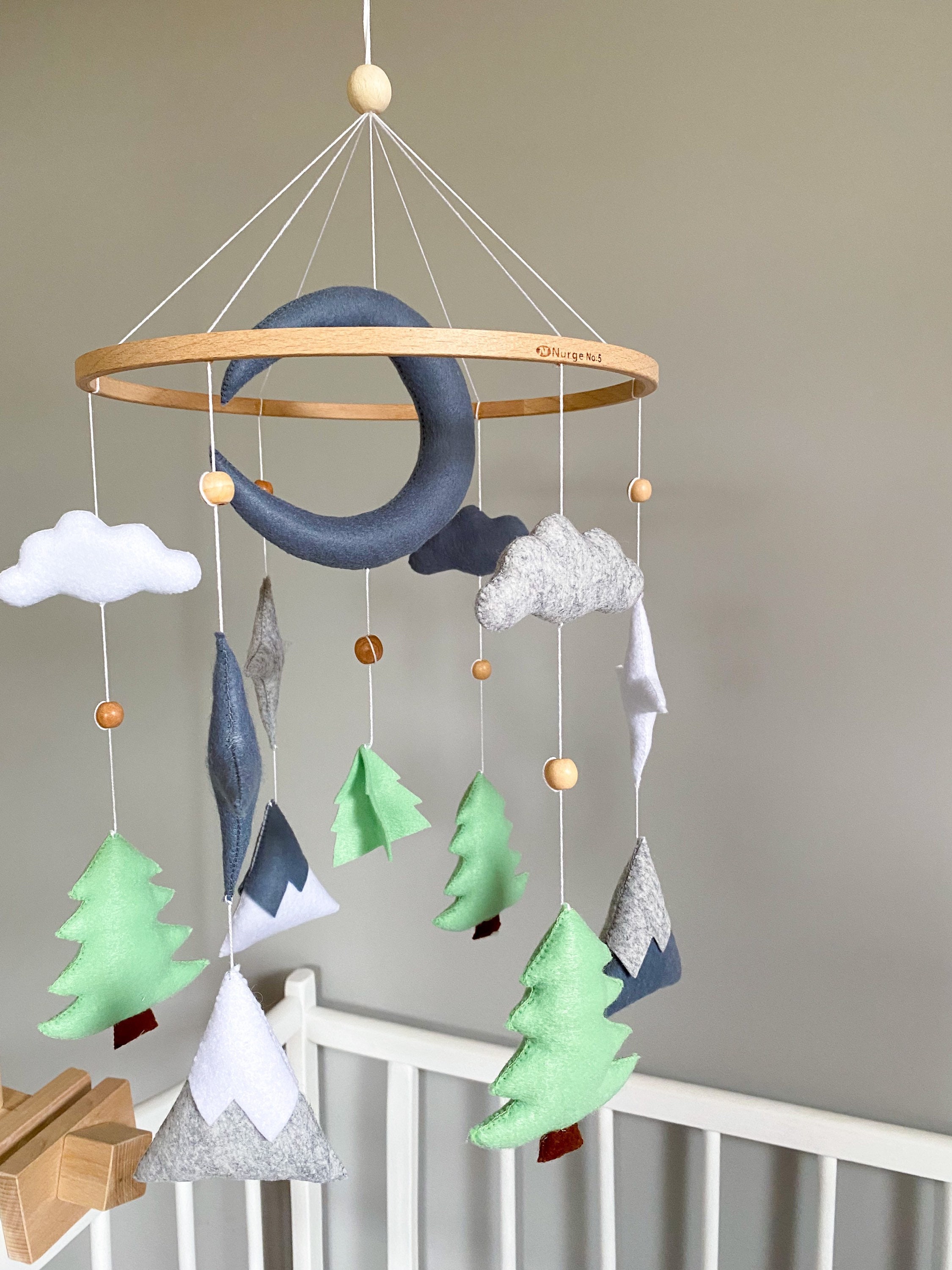 Woodland Baby Mobile Nature Mobile for Crib Hanging Mobile Etsy