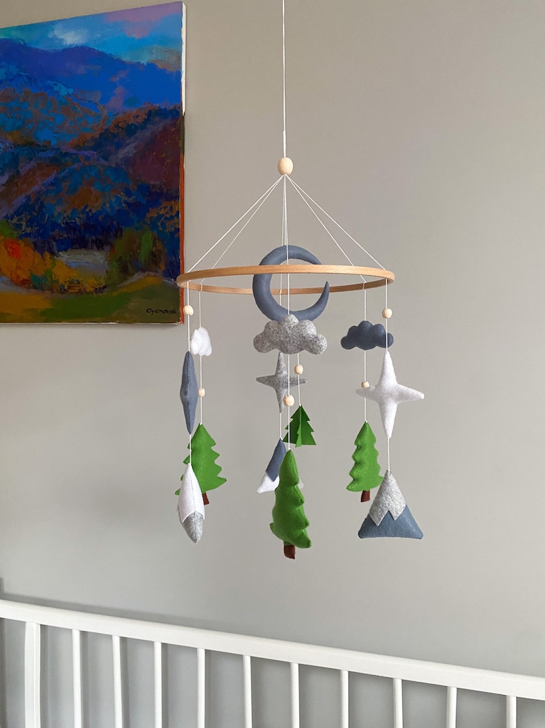Felt Baby Mobile Nature Mobile Forest Mobile Woodland Etsy