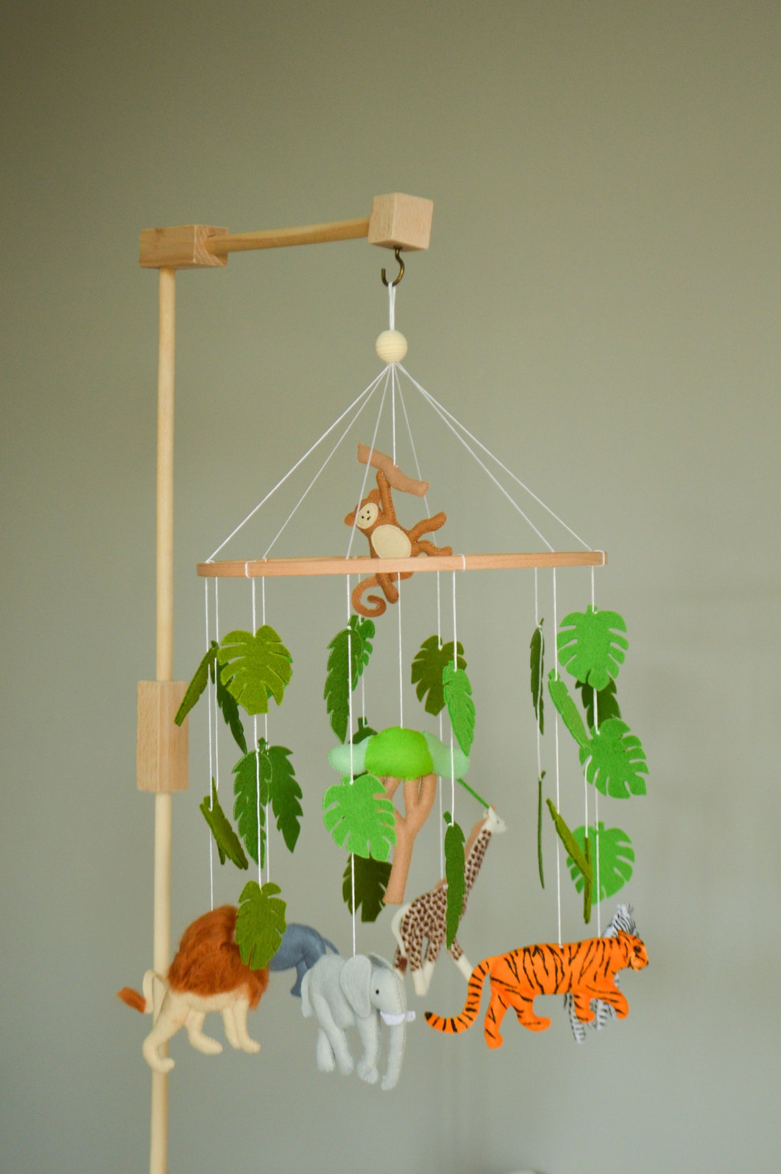 Safari Baby Mobile Jungle Mobile for Crib Wild Animals Etsy