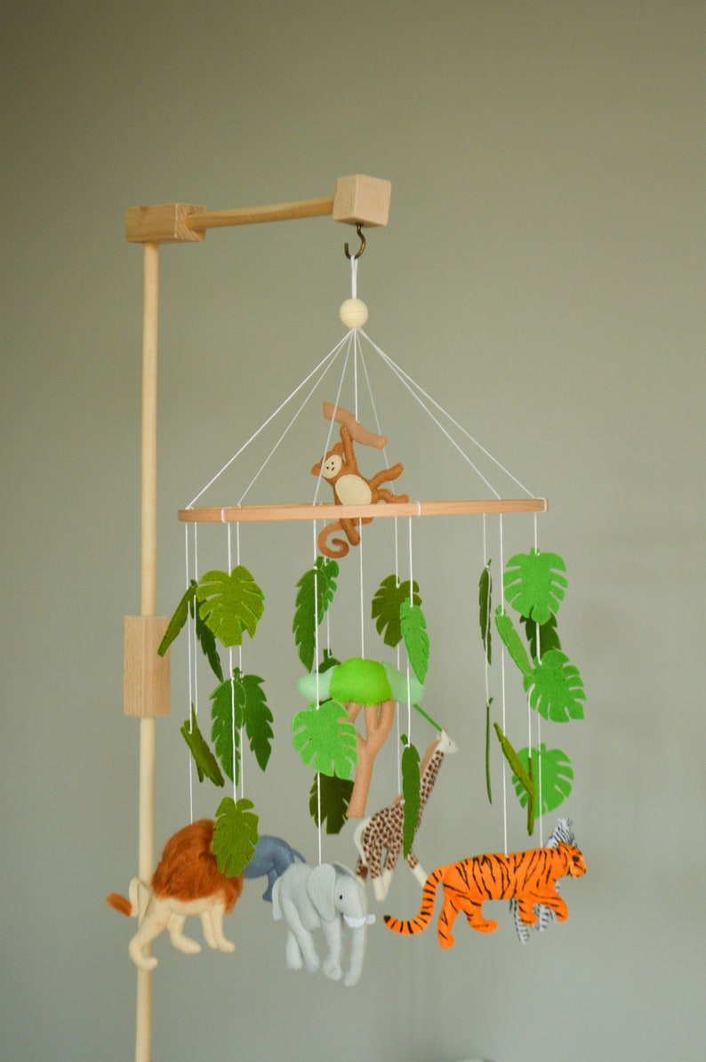 Safari Baby Mobile Jungle Mobile for Crib Wild Animals Etsy