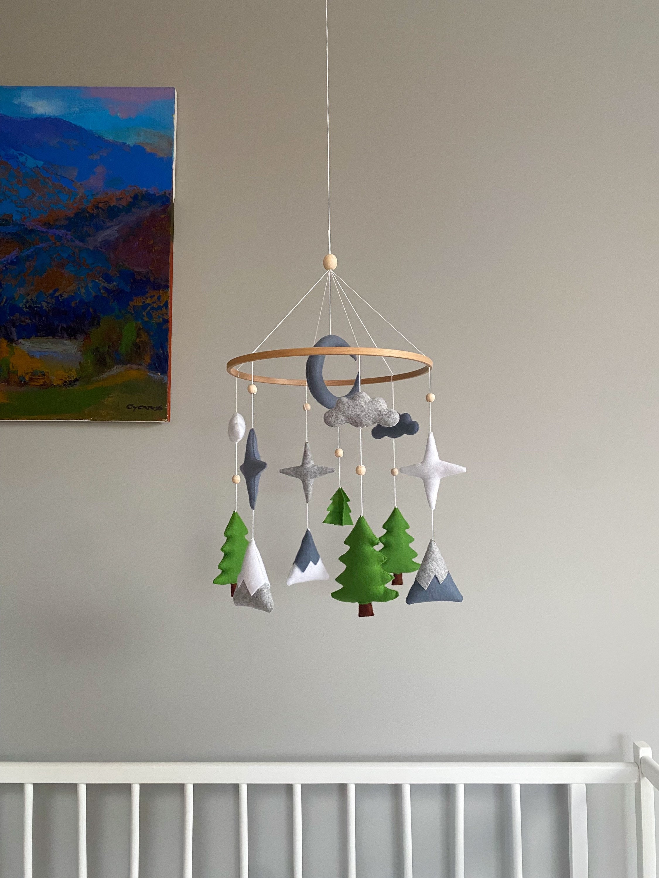 Felt Baby Mobile Nature Mobile Forest Mobile Woodland Etsy Canada