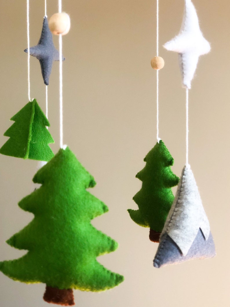 Felt Baby Mobile Nature Mobile Forest Mobile Woodland Etsy