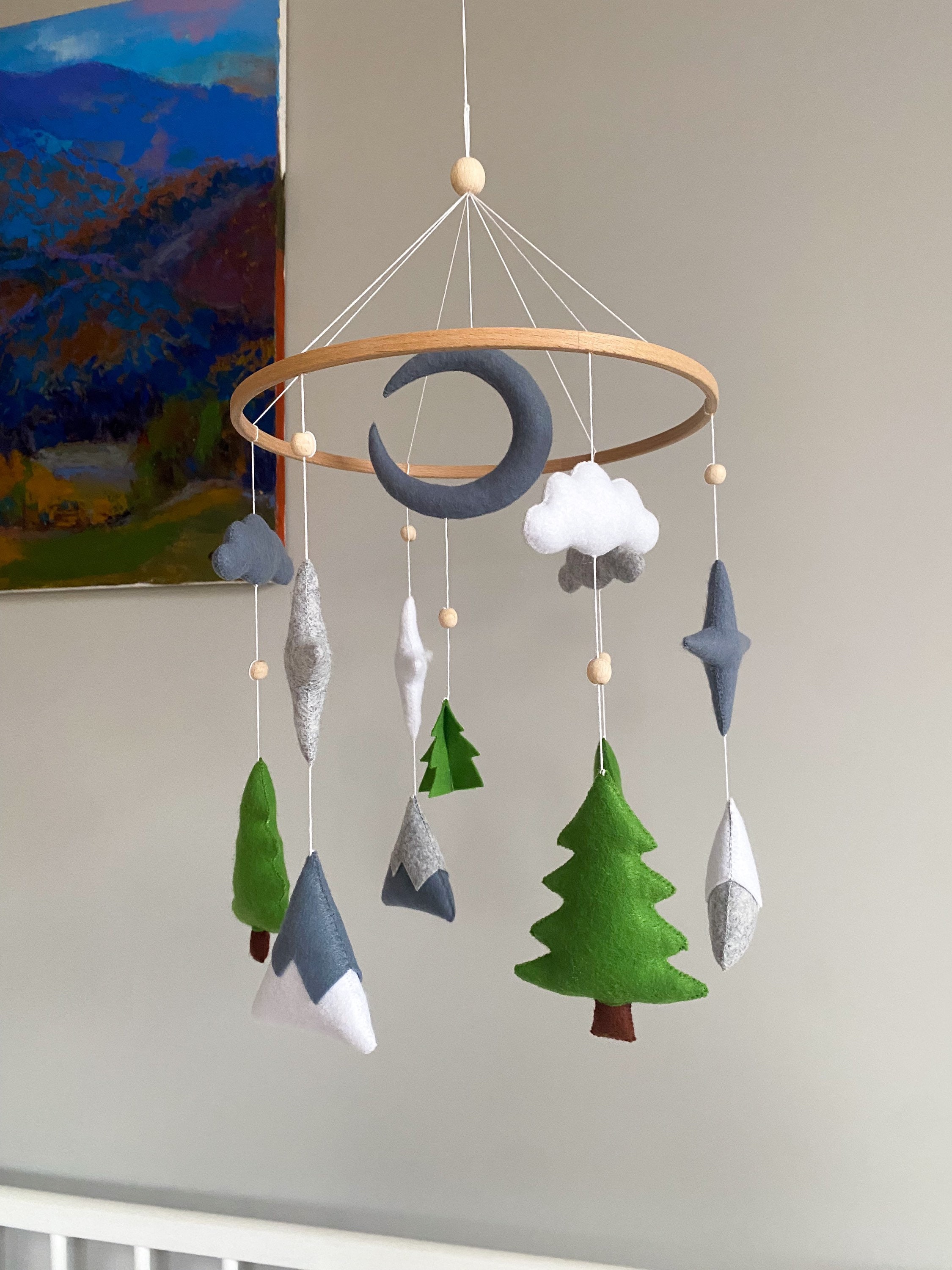Felt Baby Mobile Nature Mobile Forest Mobile Woodland Etsy Canada