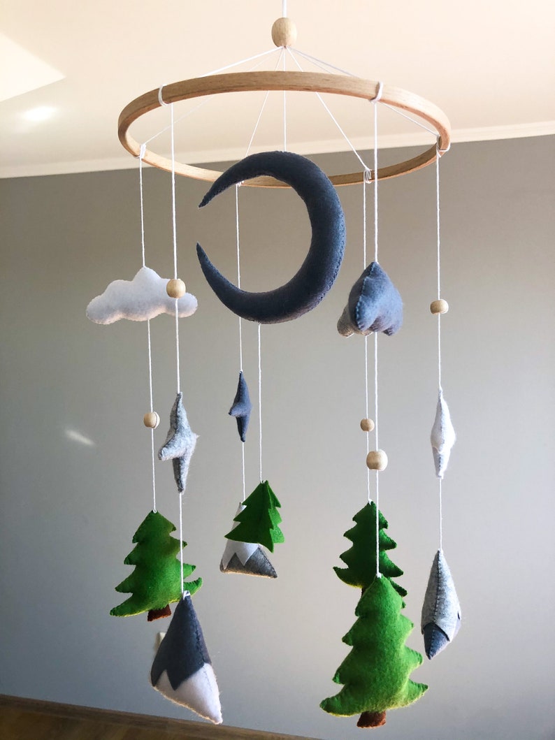 Filz Baby mobile Natur Mobile Wald mobile Wald Mobile Wald Etsy.de