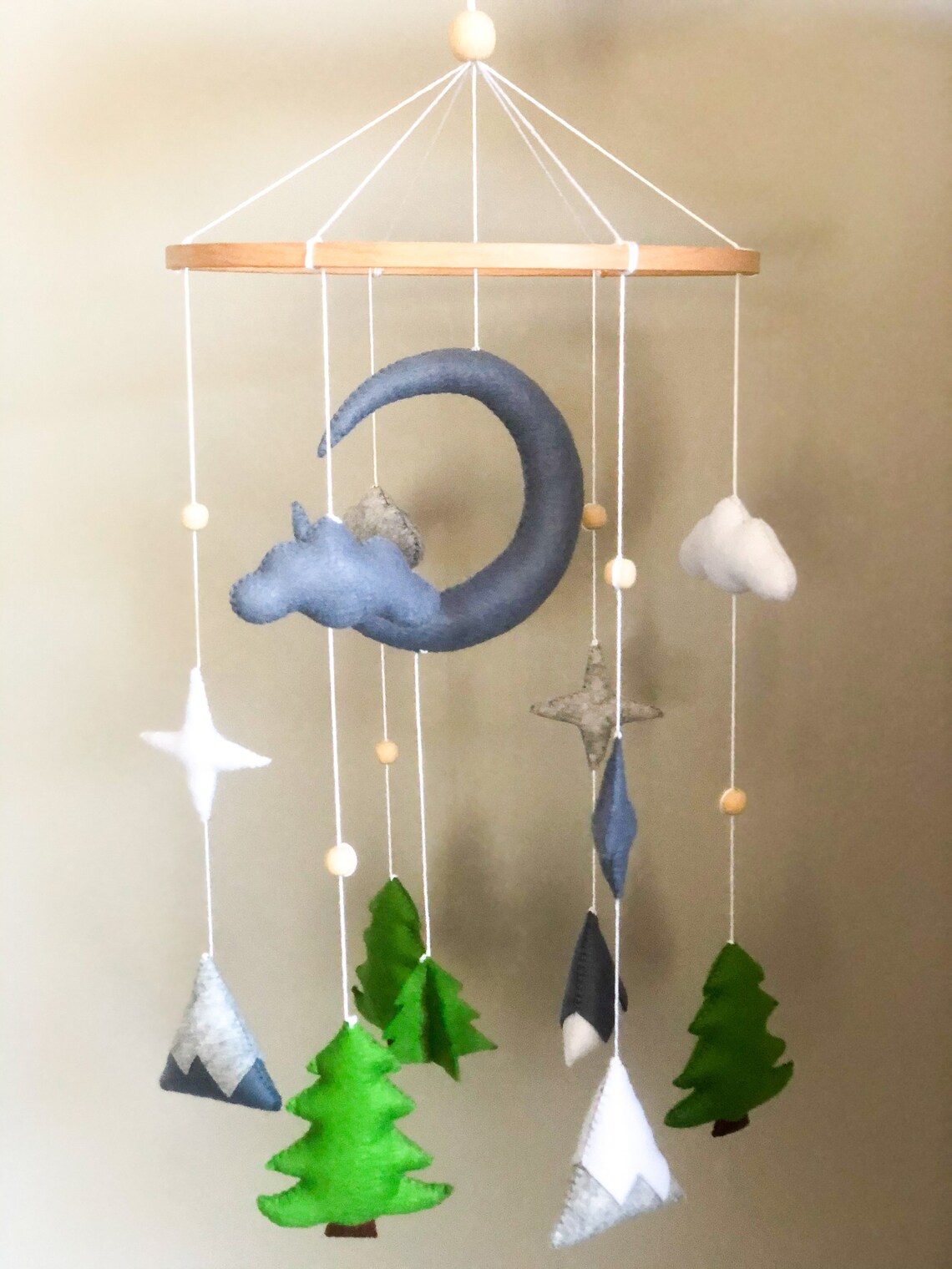 Felt Baby Mobile Nature Mobile Forest Mobile Woodland Etsy