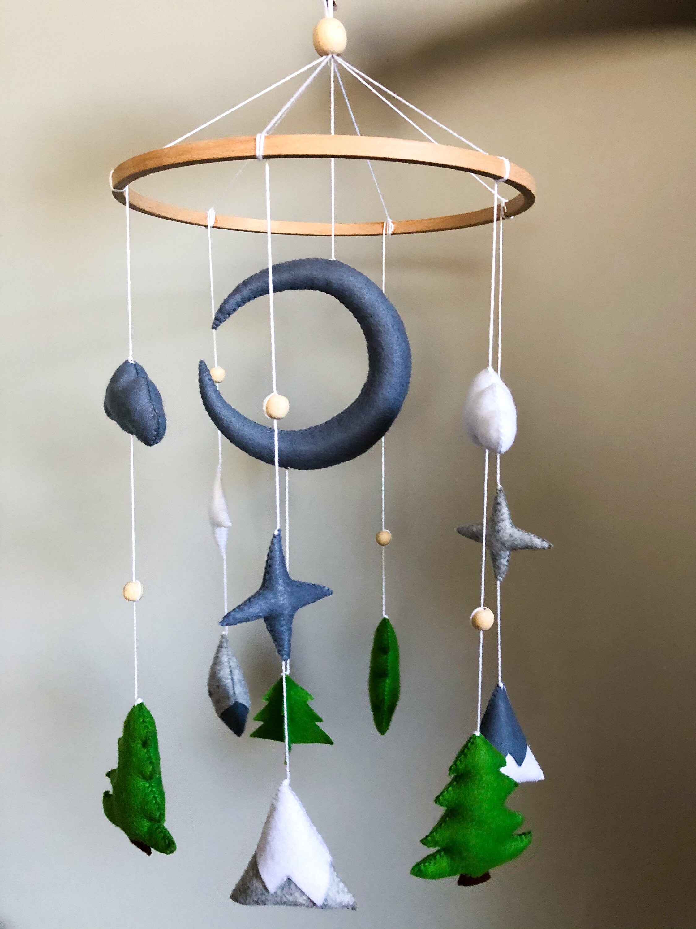 Felt Baby Mobile Nature Mobile Forest Mobile Woodland Etsy