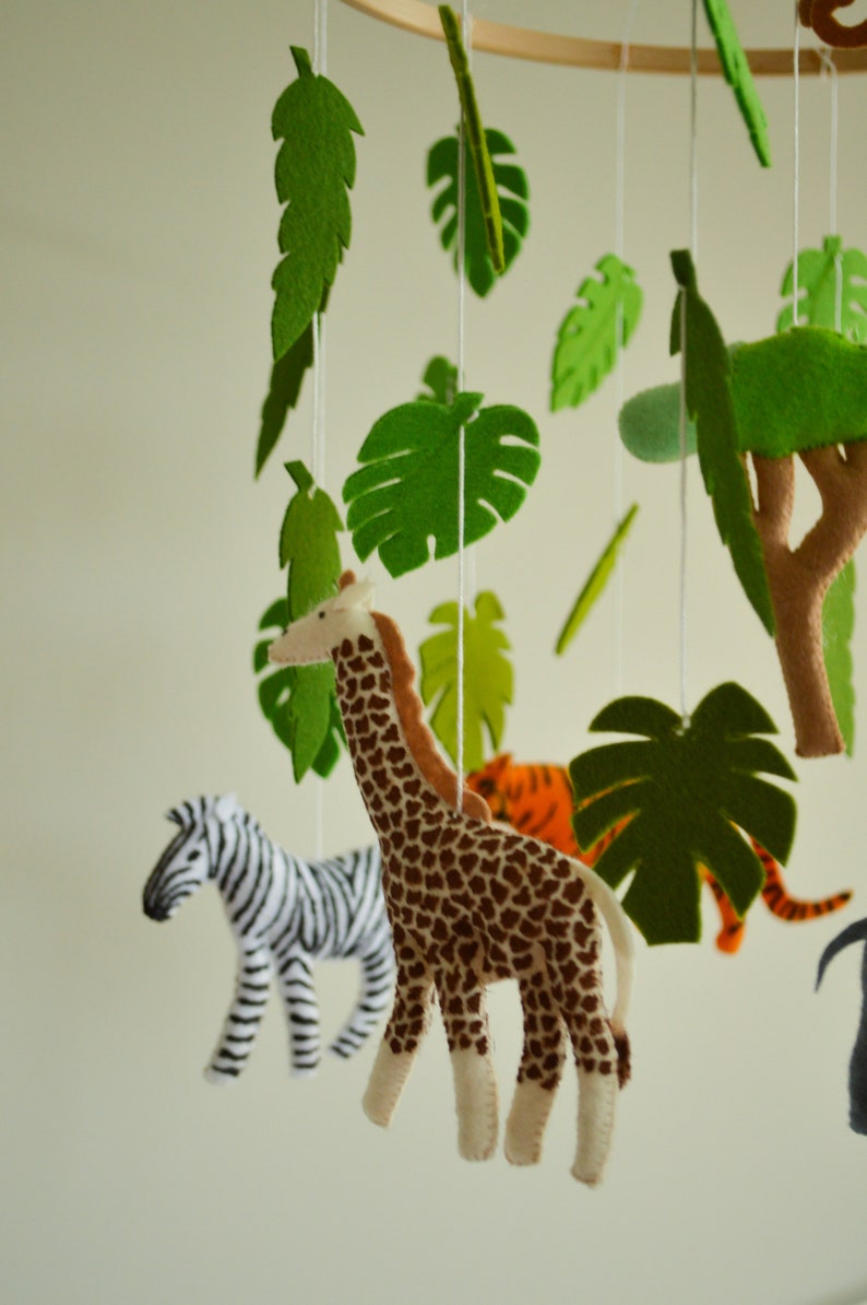 Safari Baby Mobile Jungle Mobile for Crib Wild Animals Etsy