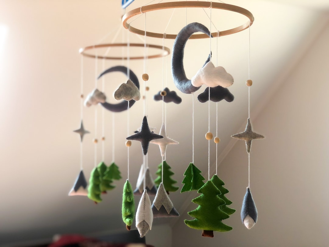 Felt Baby Mobile, Nature Mobile, Forest Mobile, Woodland Mobile, Forest Nursery Decor, Baby Crib