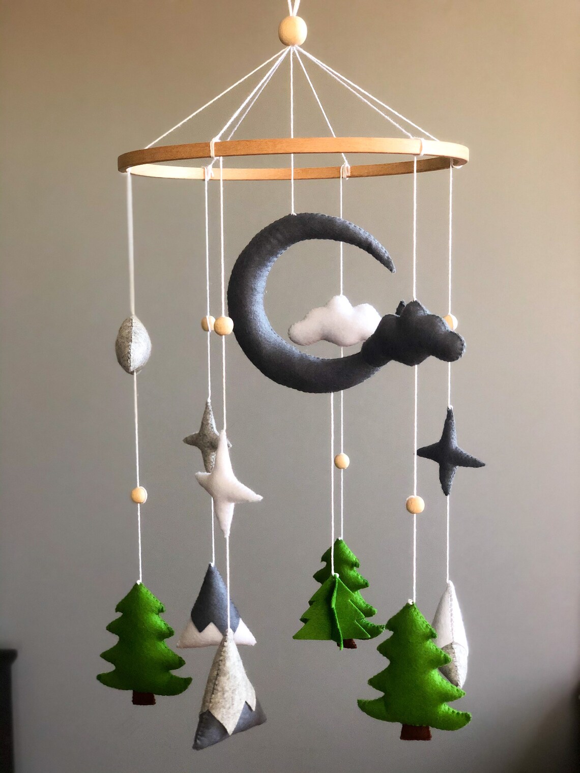 Felt Baby Mobile Nature Mobile Forest Mobile Woodland Etsy