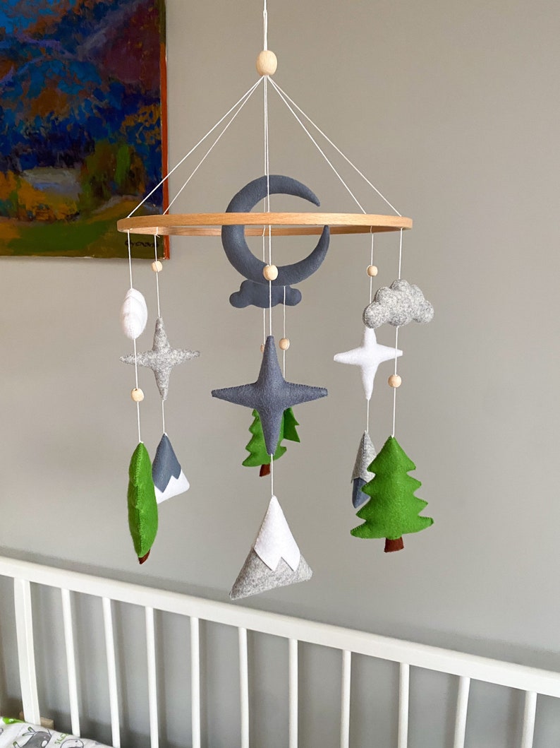 Felt Baby Mobile Nature Mobile Forest Mobile Woodland Etsy