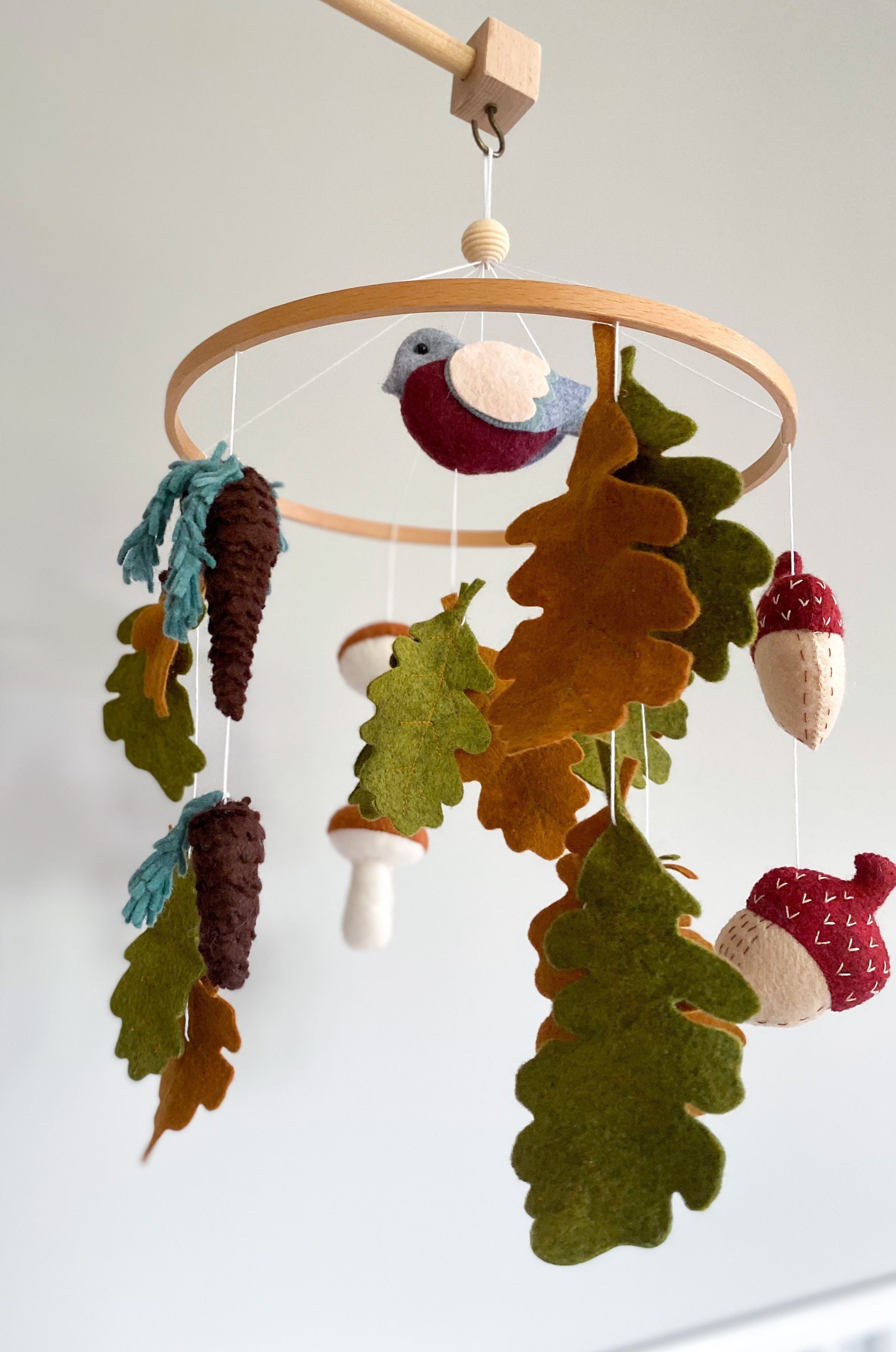 Woodland mobile, Bird mobile, Woodland baby shower gift, Boho mobile, Nature mobile pour berceau, Forest mobile, Baby mobile boy, Neutral mobile mobil