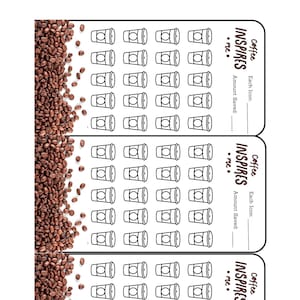 Coffee Budget Tracker Savings Challenge