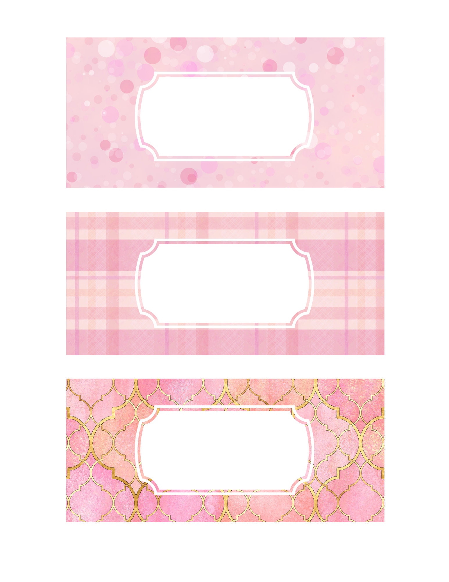 Pink Card Labels Pink Cash Envelope Labels - Etsy