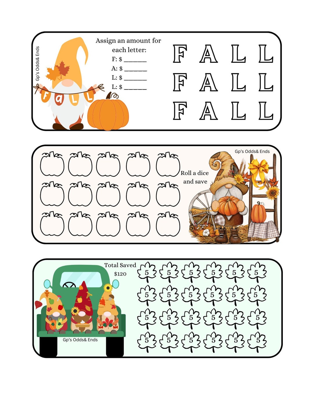 Autumn Gnome Mini Challenges - Etsy