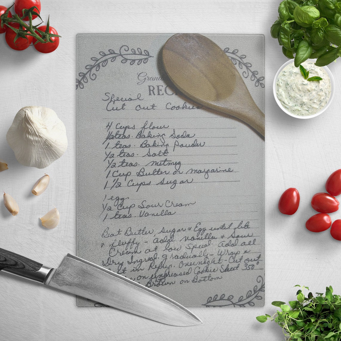 Recipe Cutting Board Personalized Recipe Cutting Board Etsy