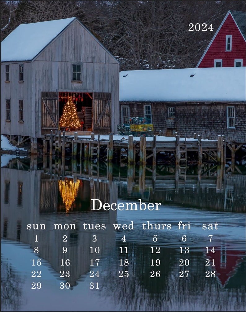 2024 Scenes of New England Fine Arts Calendar 11x14 Etsy
