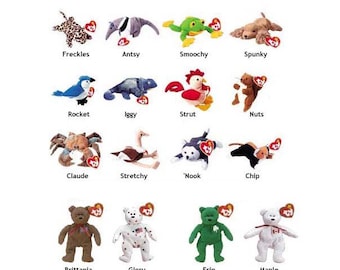 1999 mcdonalds beanie babies set value sale