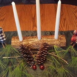 Yule, Yule Tide Candle,  Candle Logs, Centerpiece, Altar Candle, Kinara, Kwanzaa, Holiday Centerpiece, Christmas
