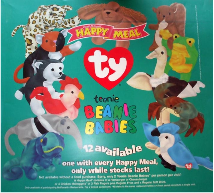 1999 mcdonalds beanie babies set value sale