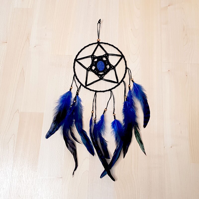 Attrape-Rêves Lapis Lazuli Fait Main