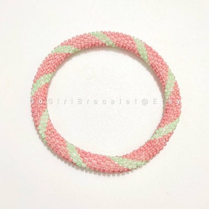 Ribbon- Nepal Style Custom-Made Personalized Beaded Crochet Bracelet Bangle