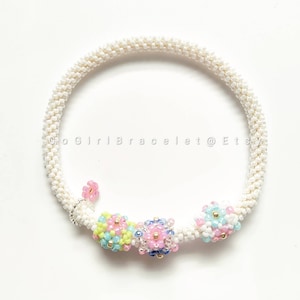 Charmed- Nepal Style Custom-Made Personalized Beaded Crochet Bracelet Bangle