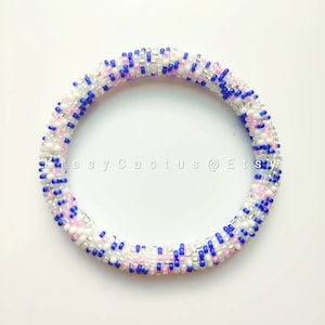 Popcorn/Monique- Nepal Style Custom-Made Personalized Beaded Crochet Bracelet Bangle