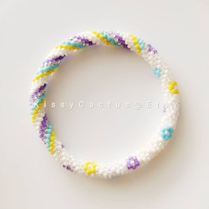 Harmony/Pony- Nepal Style Custom-Made Personalized Beaded Crochet Bracelet Bangle