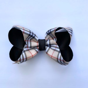 Striped hair bow, Kids hair bow