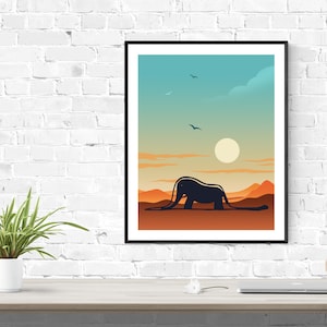 The Little Prince art print, The Little Prince elephant print, Le Petit Prince poster