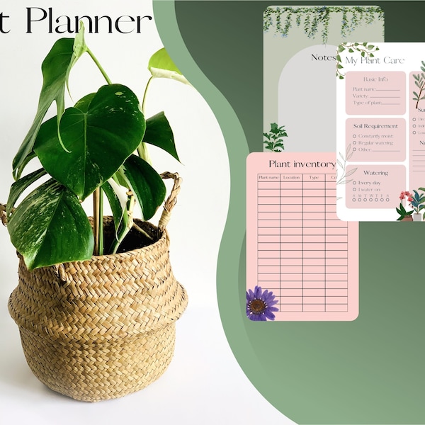 Plant Planner Printable Care Guide for Houseplants